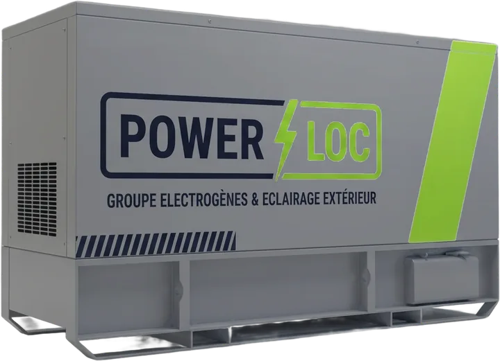 Groupe électrogène capoté POWERLOC, affiché selon la puissance choisie
